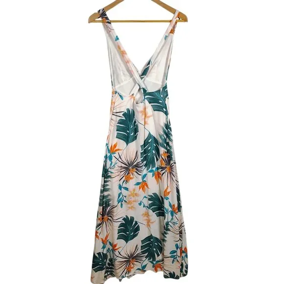 Slate & Willow Women's XS Palms Maxi Sleeveless Criss-Cross Dress - Picture 3 of 10